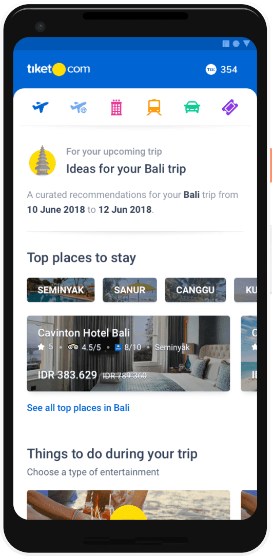 Tiket.com feature showcase 1