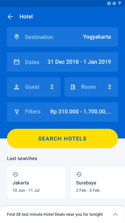 Tiket.com booking history view