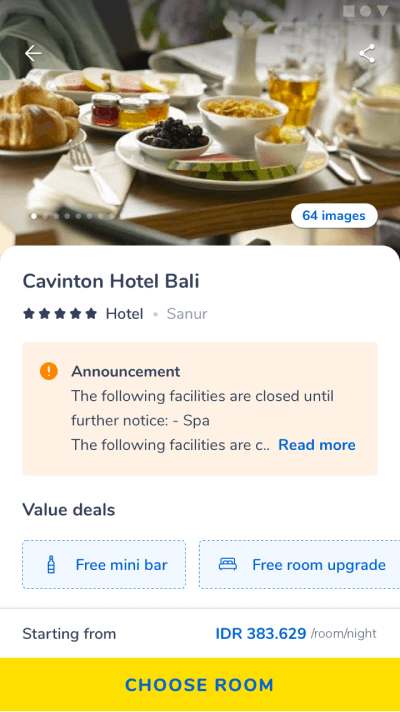 Tiket.com travel itinerary details