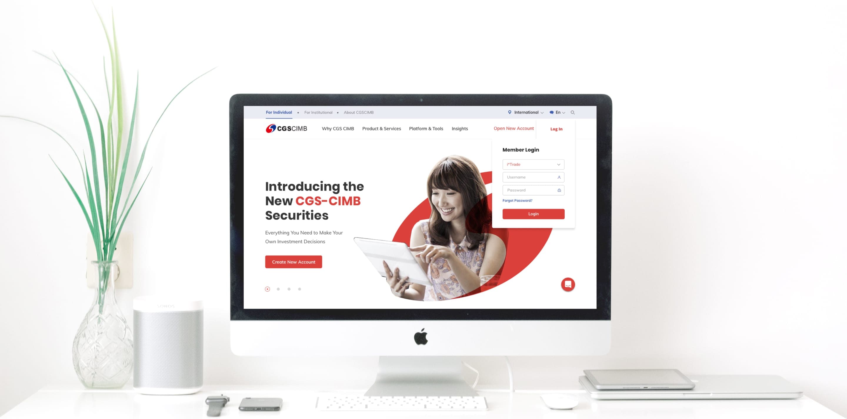 CGS CIMB Website on iMac